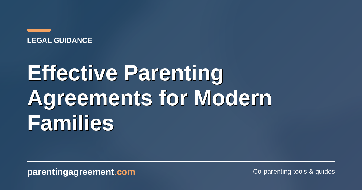 Parenting Agreements for Modern Irish Families